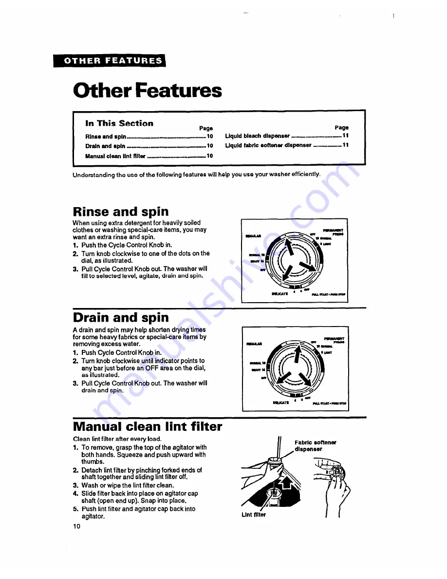 Whirlpool LCR5244A Use And Care Manual Download Page 10