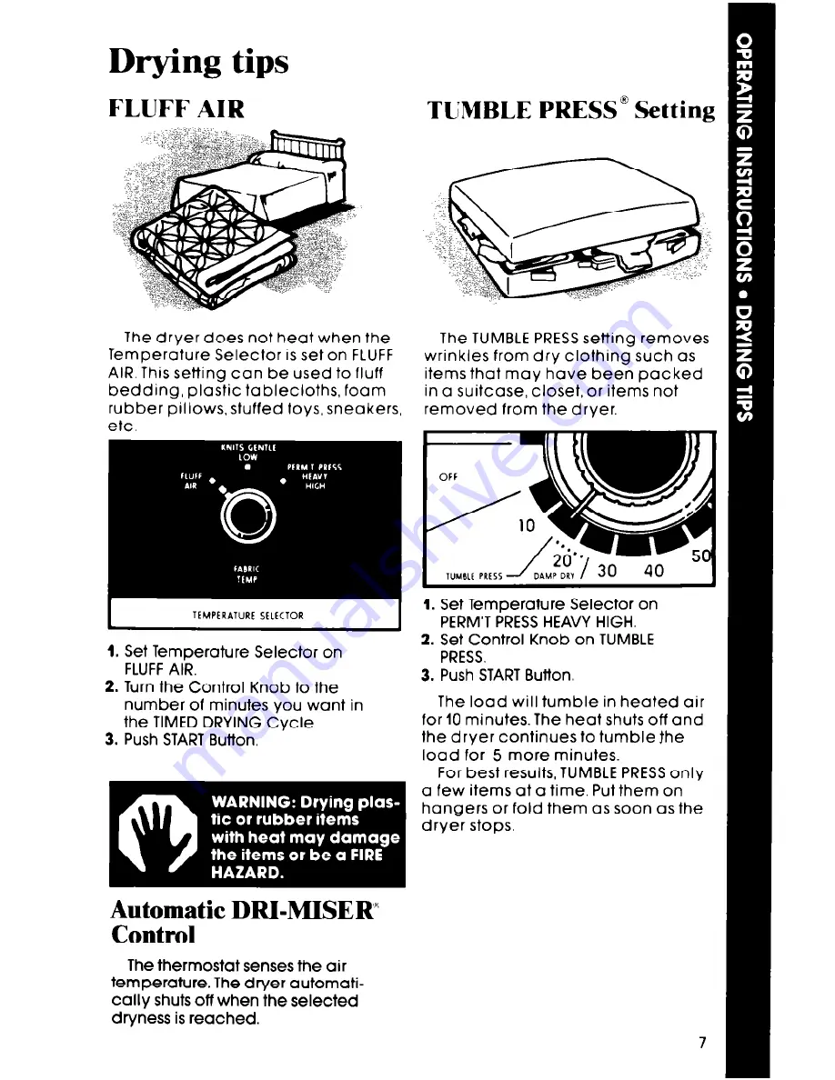 Whirlpool LE5750XM Use And Care Manual Download Page 7