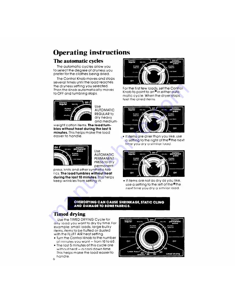 Whirlpool LE7000XM Use & Care Manual Download Page 6