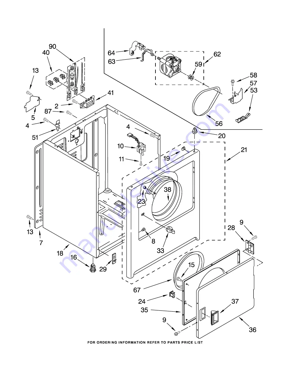 Whirlpool LER3634JW0 Parts List Download Page 3