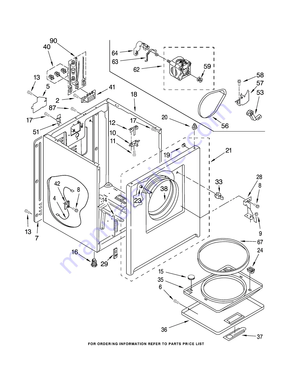 Whirlpool LET5624DQ1 Parts List Download Page 3