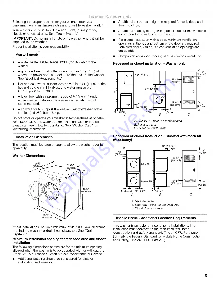 Whirlpool LHW0050PQ Скачать руководство пользователя страница 5