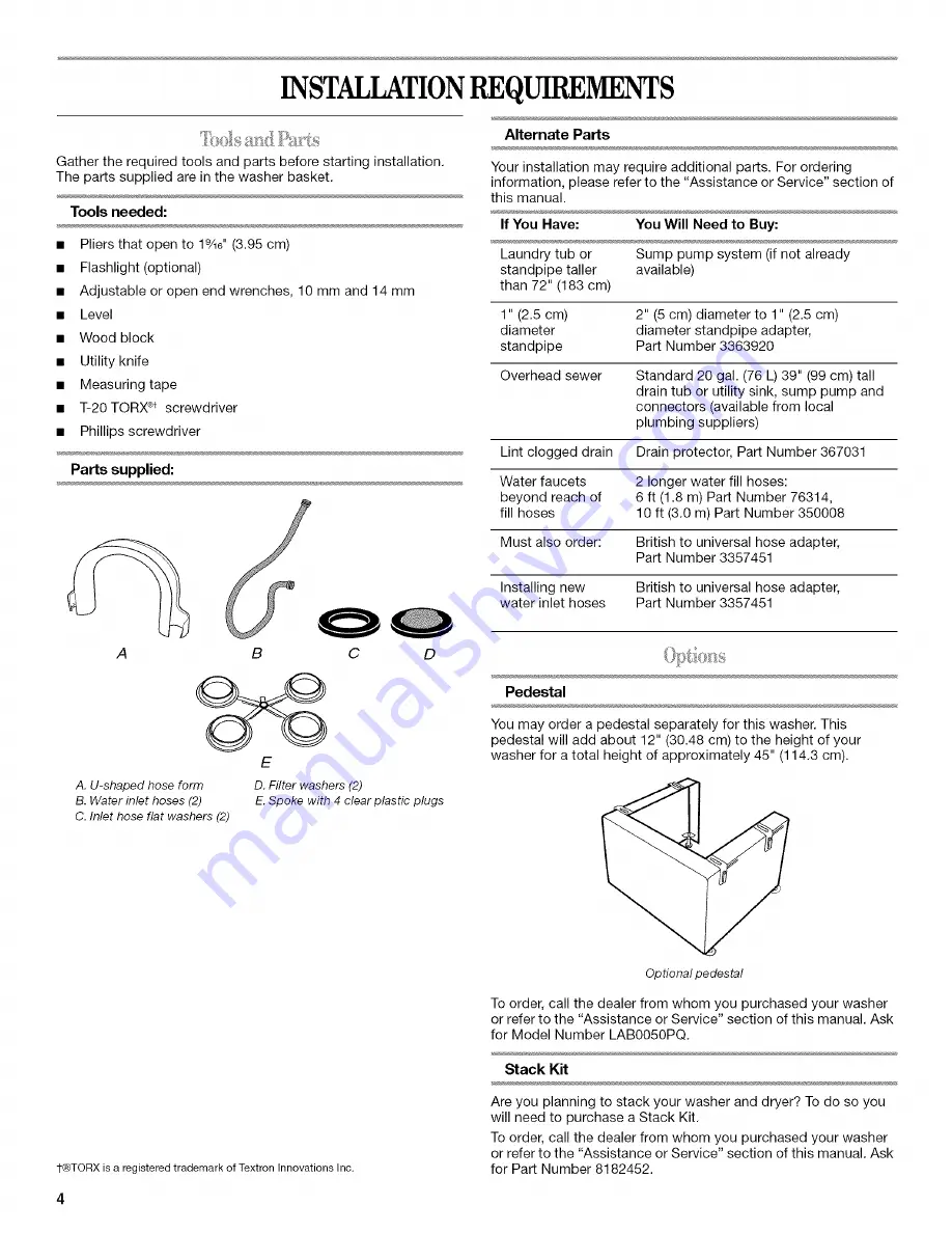 Whirlpool LHW0050PQ4 Use & Care Manual Download Page 4