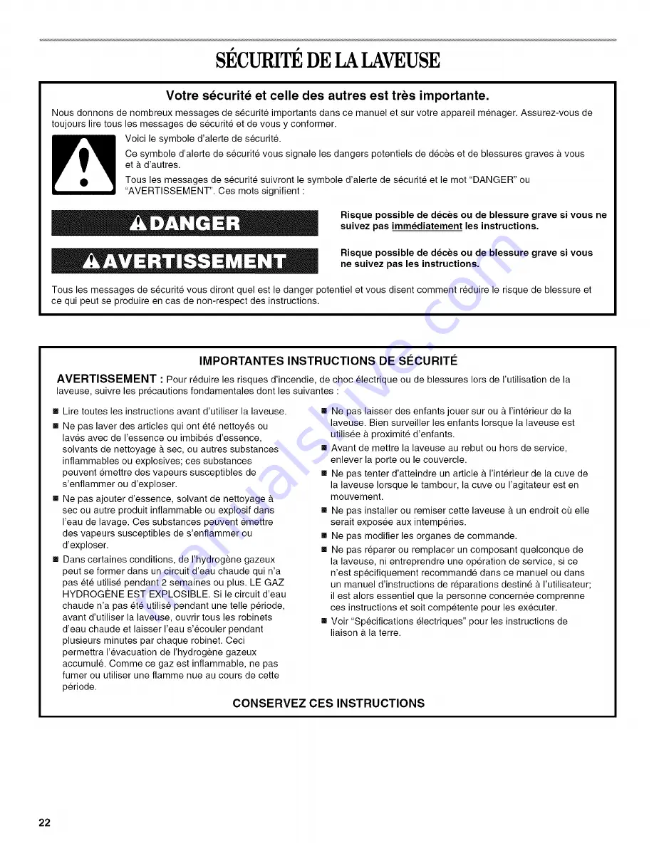 Whirlpool LHW0050PQ4 Use & Care Manual Download Page 22