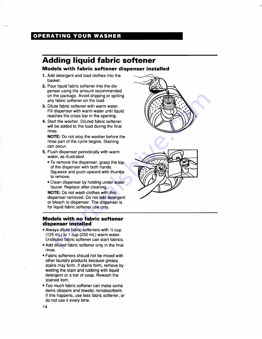 Whirlpool LSR7233DQ0 Use And Care Manual Download Page 14