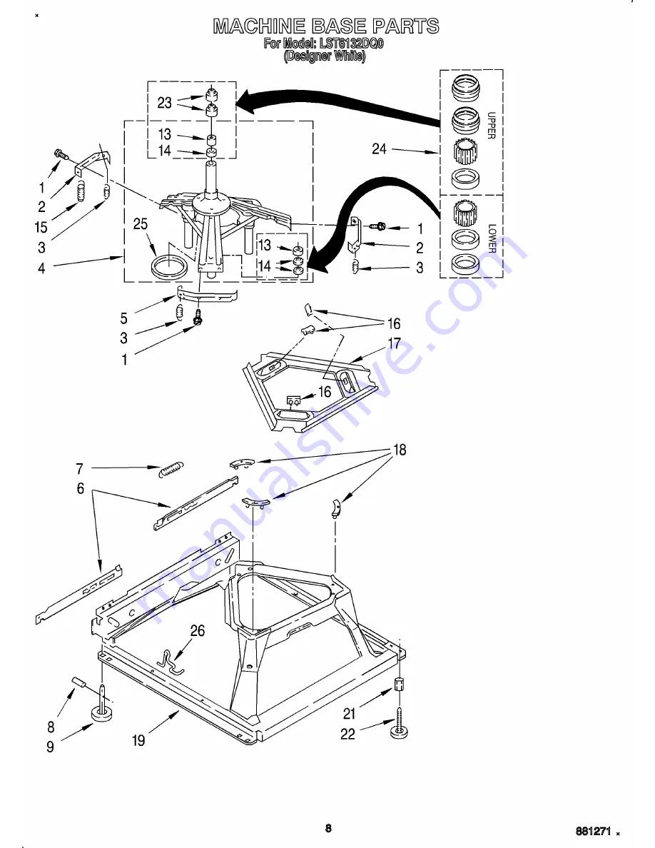 Whirlpool LST6132DQ0 Parts List Download Page 12