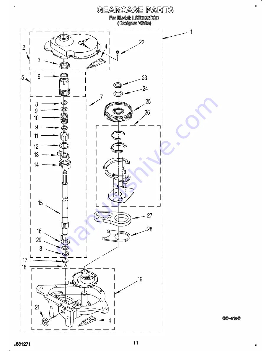 Whirlpool LST6132DQ0 Parts List Download Page 18