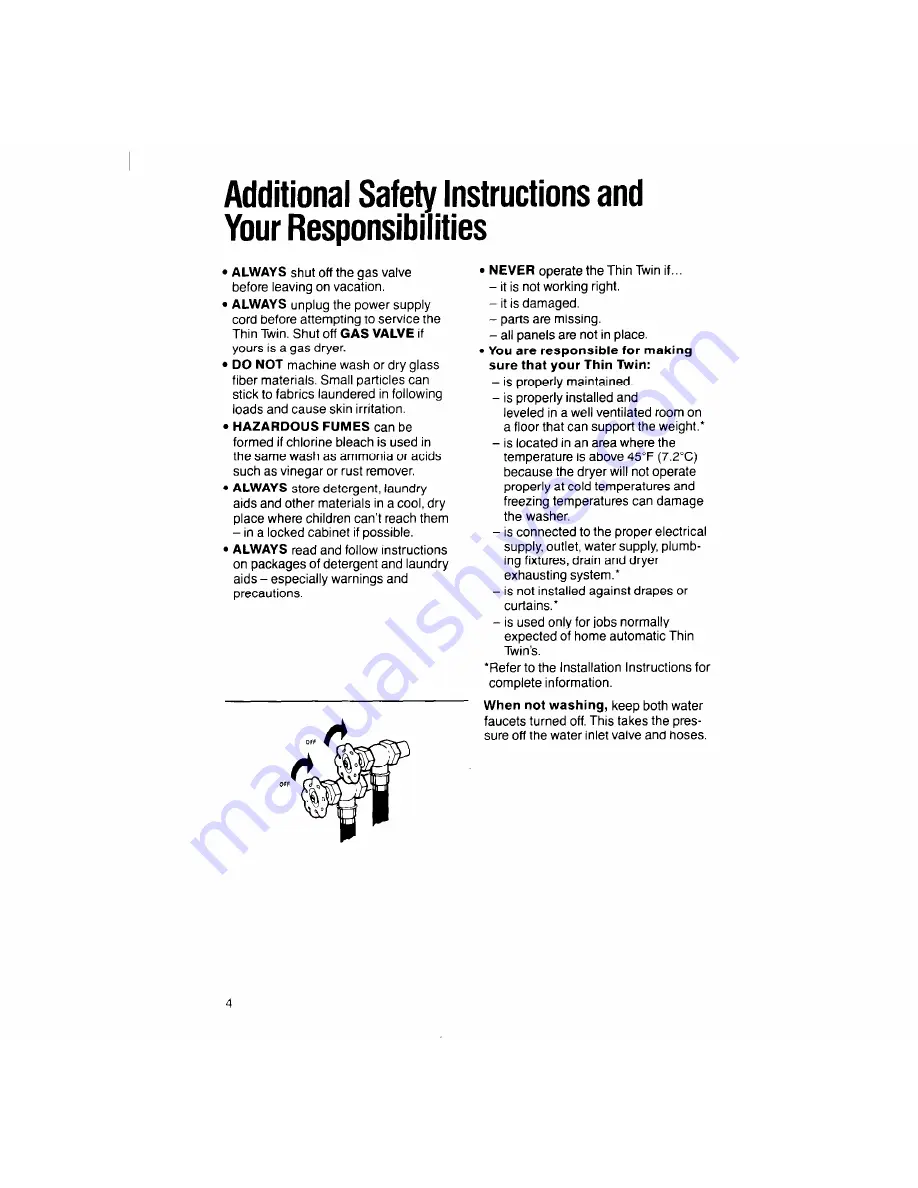 Whirlpool LT51OOXS Use & Care Manual Download Page 4