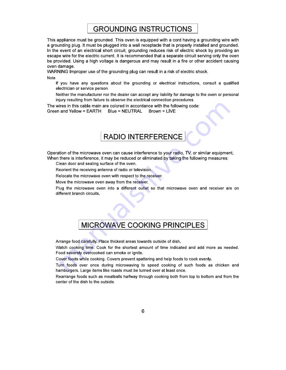 Whirlpool MAGICOOK 20 L Deluxe-B Owner'S Manual Download Page 7