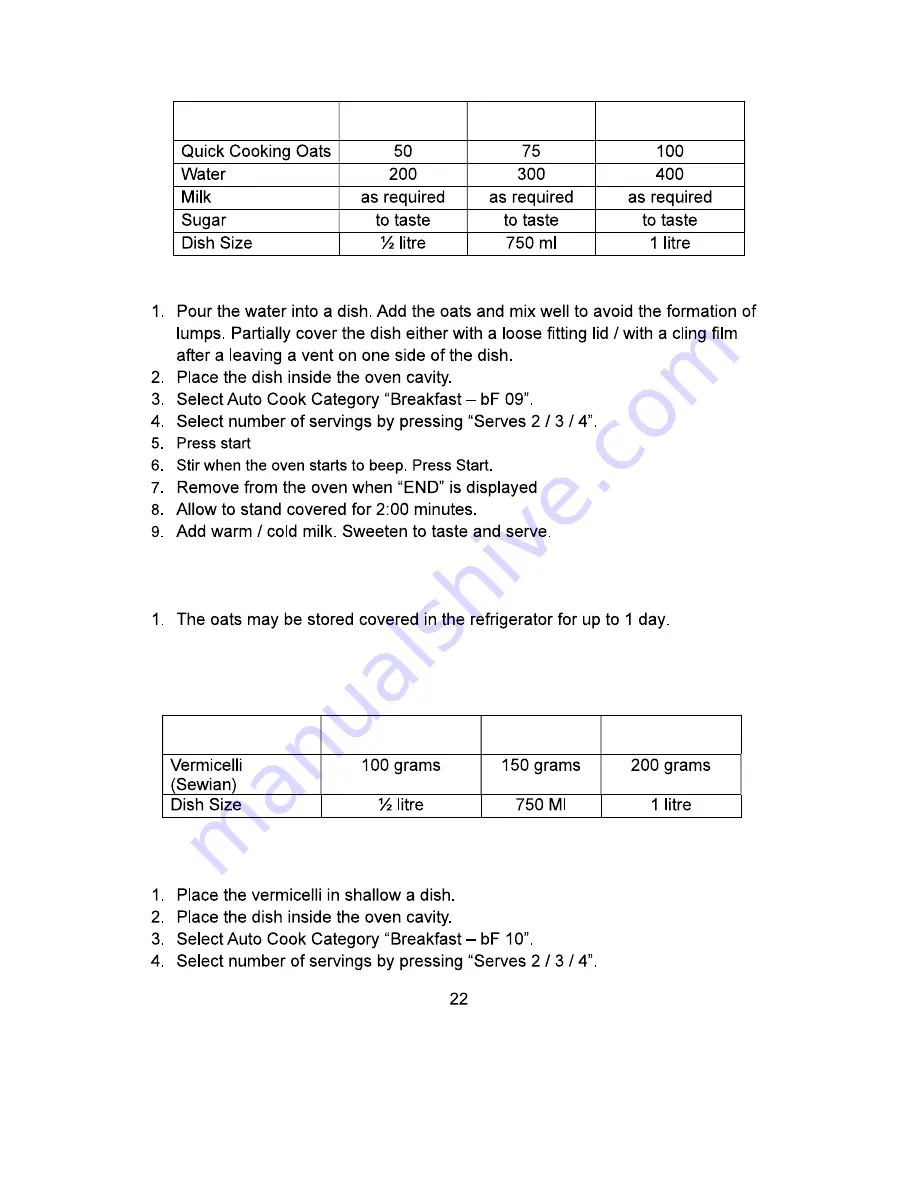 Whirlpool MAGICOOK 20 L Deluxe-B Owner'S Manual Download Page 23