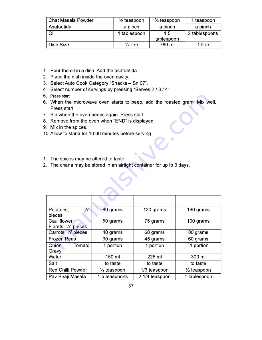 Whirlpool MAGICOOK 20 L Deluxe-B Owner'S Manual Download Page 38