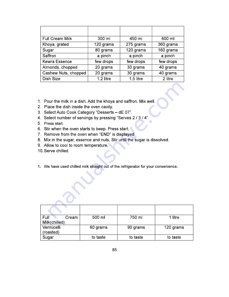 Whirlpool MAGICOOK 20 L Deluxe-B Owner'S Manual Download Page 86