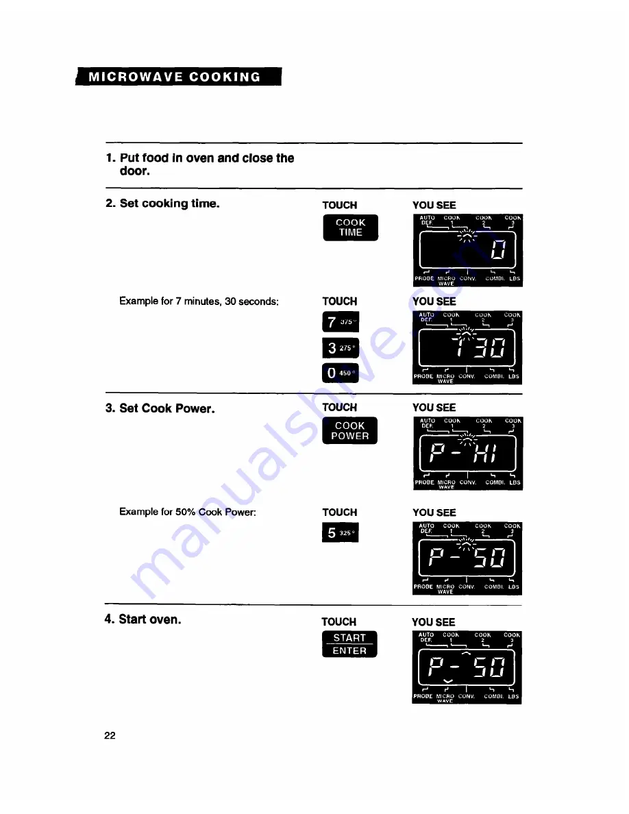 Whirlpool MC8130XA Use And Care Manual Download Page 22