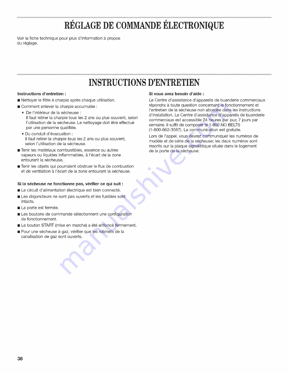 Whirlpool MDE22PDAYW0 Installation Instructions Manual Download Page 38