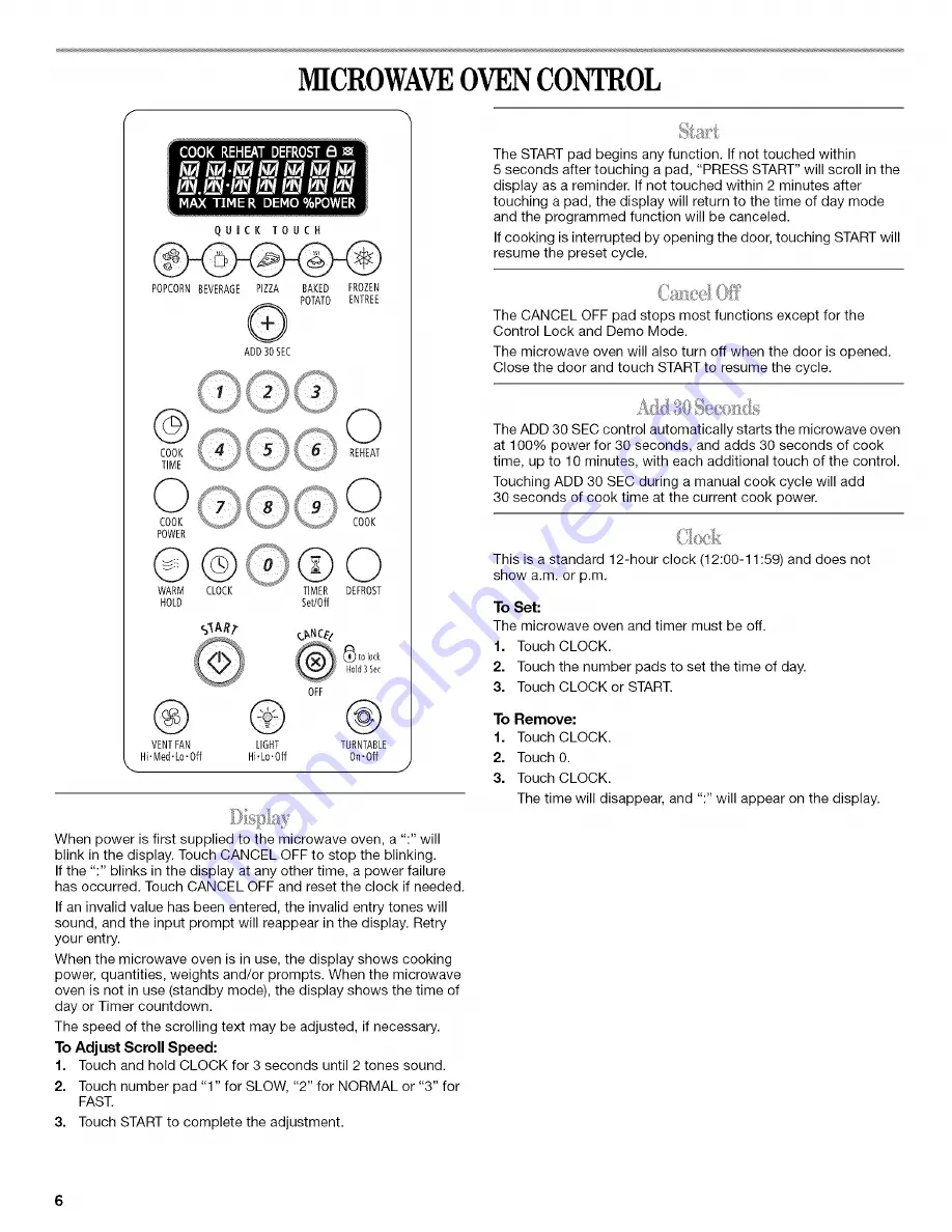 Whirlpool MH1170XS Use & Care Manual Download Page 6