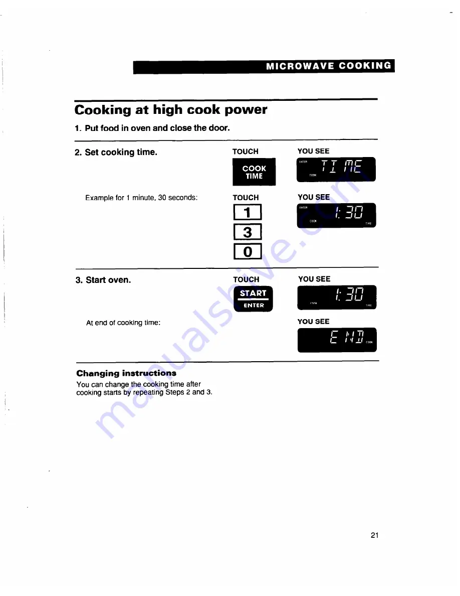 Whirlpool MH9115XB Скачать руководство пользователя страница 21