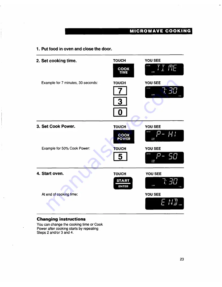 Whirlpool MH9115XB Скачать руководство пользователя страница 23