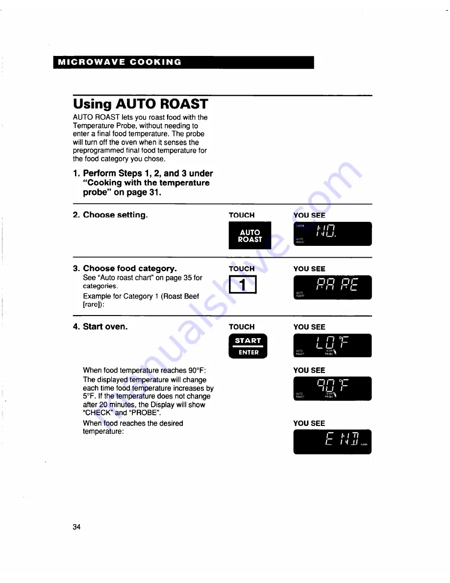 Whirlpool MH9115XB Скачать руководство пользователя страница 34