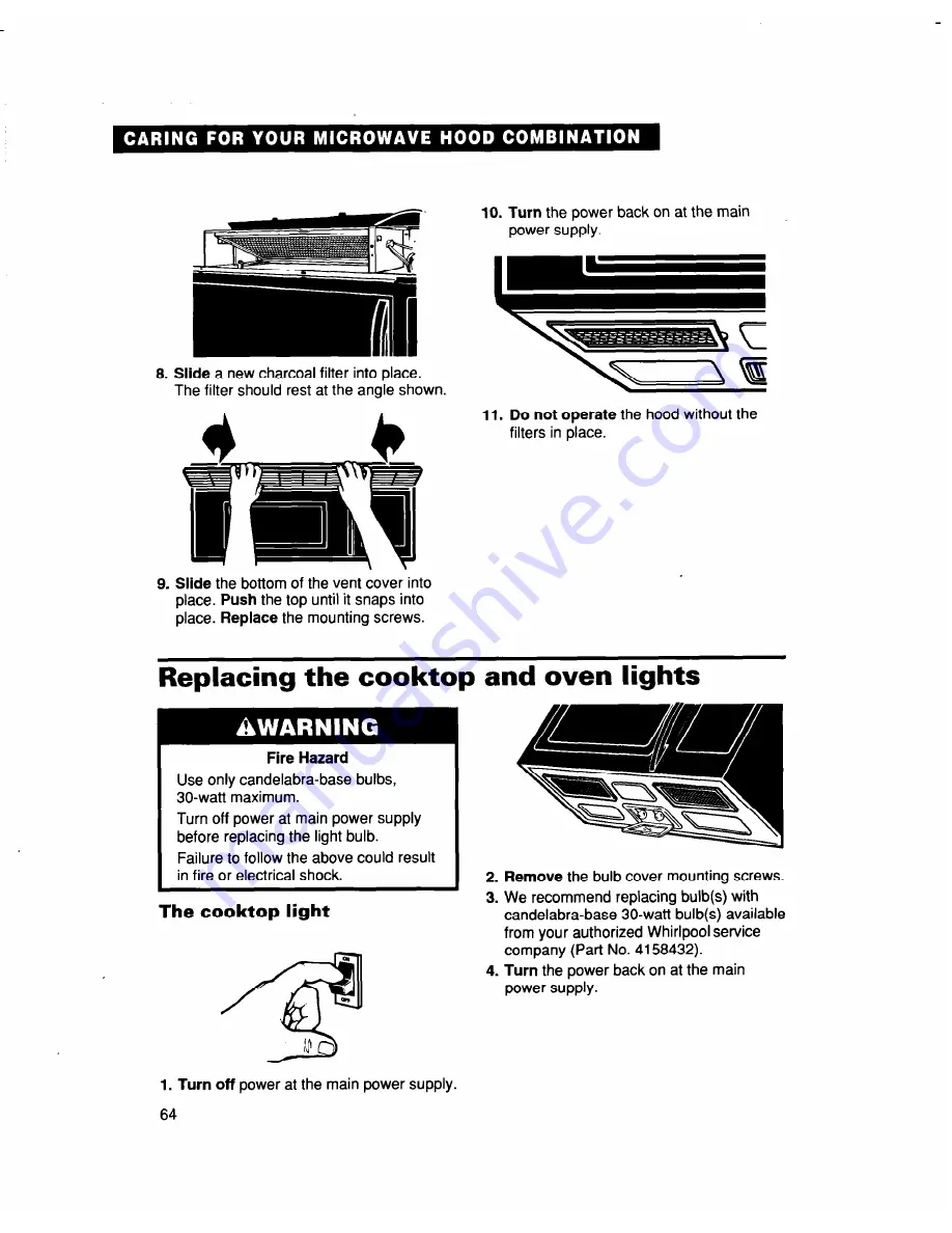 Whirlpool MH9115XB Скачать руководство пользователя страница 64