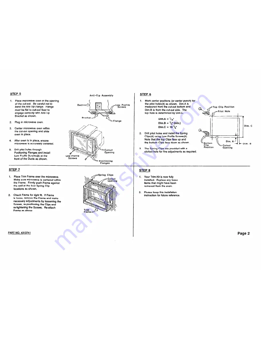 Whirlpool MK6124XAQ Installation Instructions Download Page 2