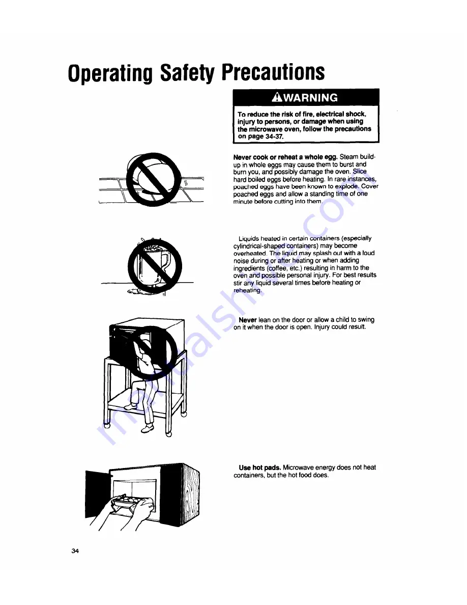 Whirlpool MS2100XW Use And Care Manual Download Page 34