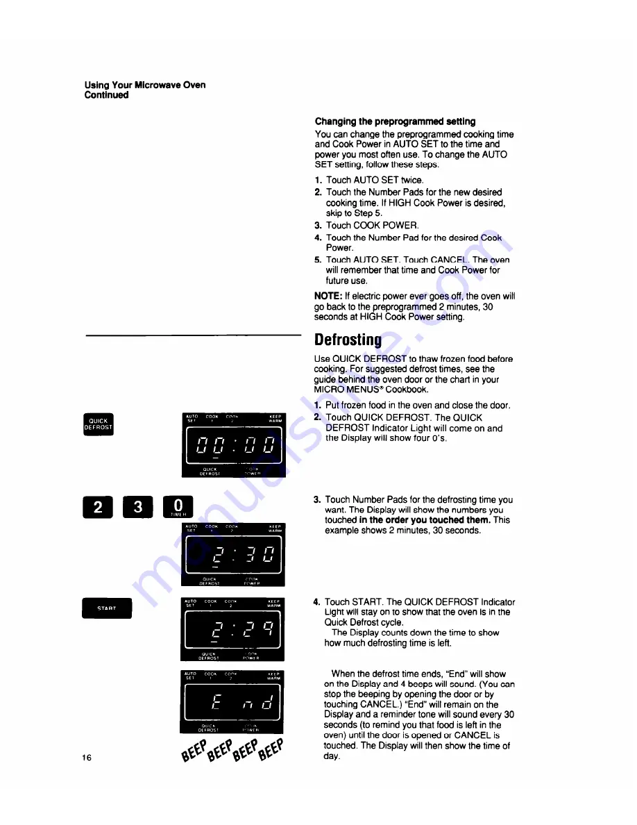 Whirlpool MT2150XW Use & Care Manual Download Page 16