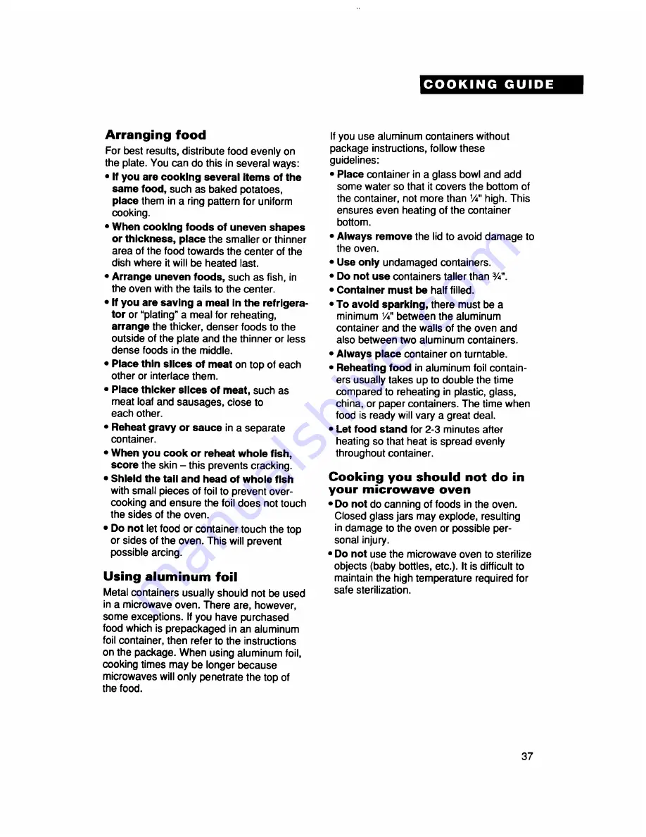 Whirlpool MT5111XD Use And Care Manual Download Page 37