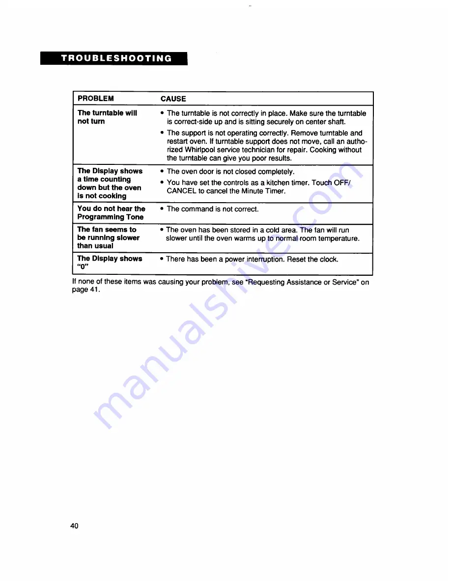 Whirlpool MT5111XD Use And Care Manual Download Page 40