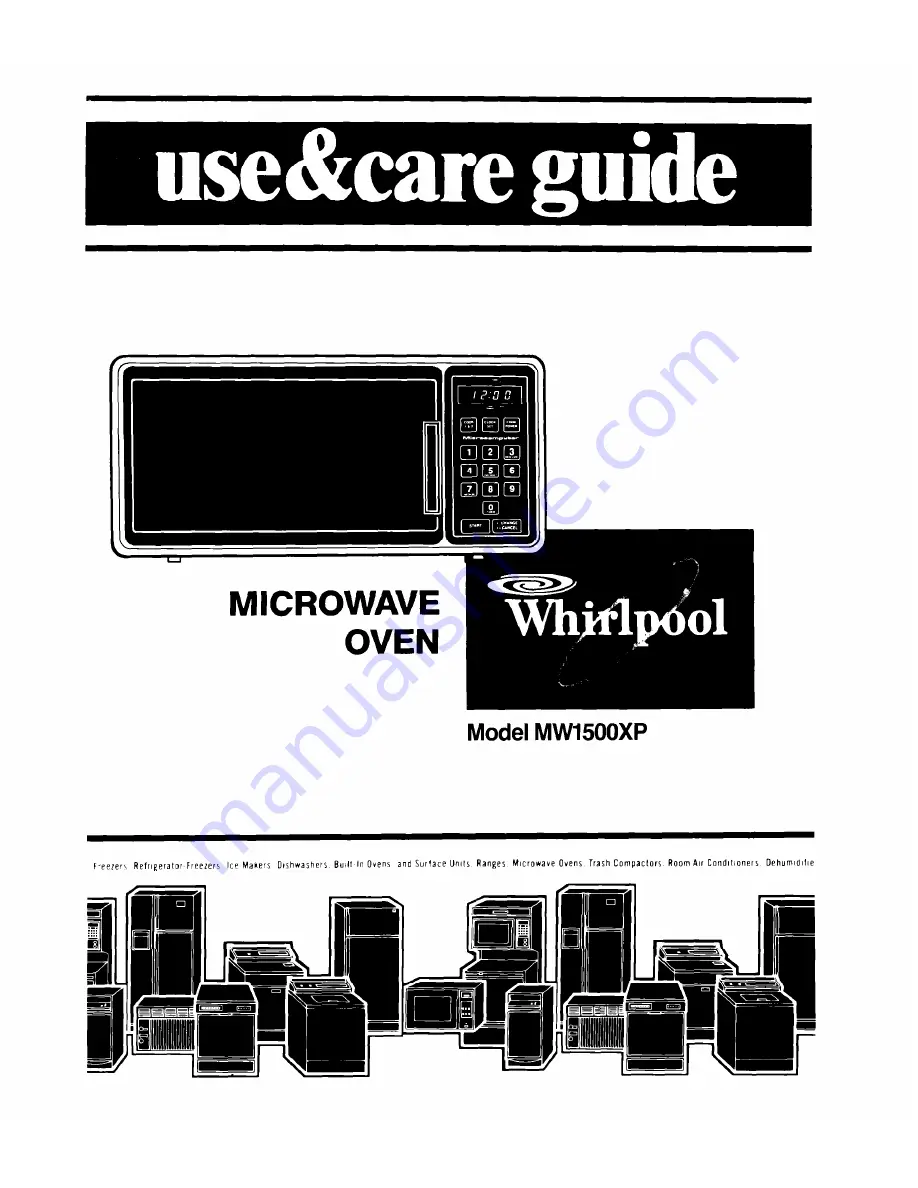 Whirlpool MW1500XP Скачать руководство пользователя страница 1