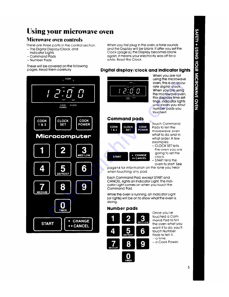 Whirlpool MW1500XP Скачать руководство пользователя страница 5