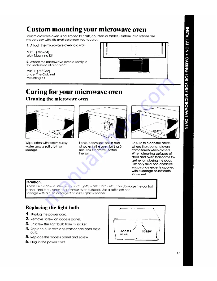 Whirlpool MW1500XP Use & Care Manual Download Page 17