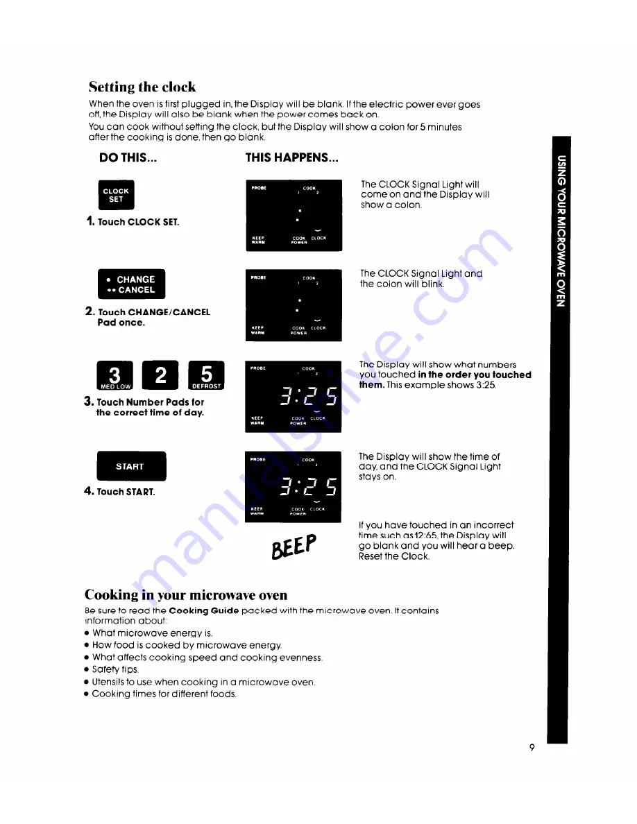 Whirlpool MW3500XM Скачать руководство пользователя страница 9