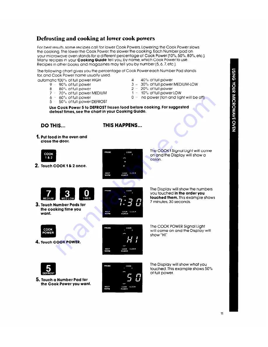 Whirlpool MW3500XM Скачать руководство пользователя страница 11