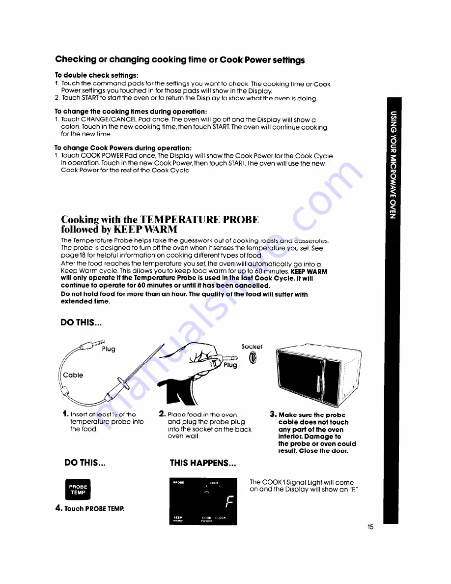 Whirlpool MW3500XM Скачать руководство пользователя страница 15