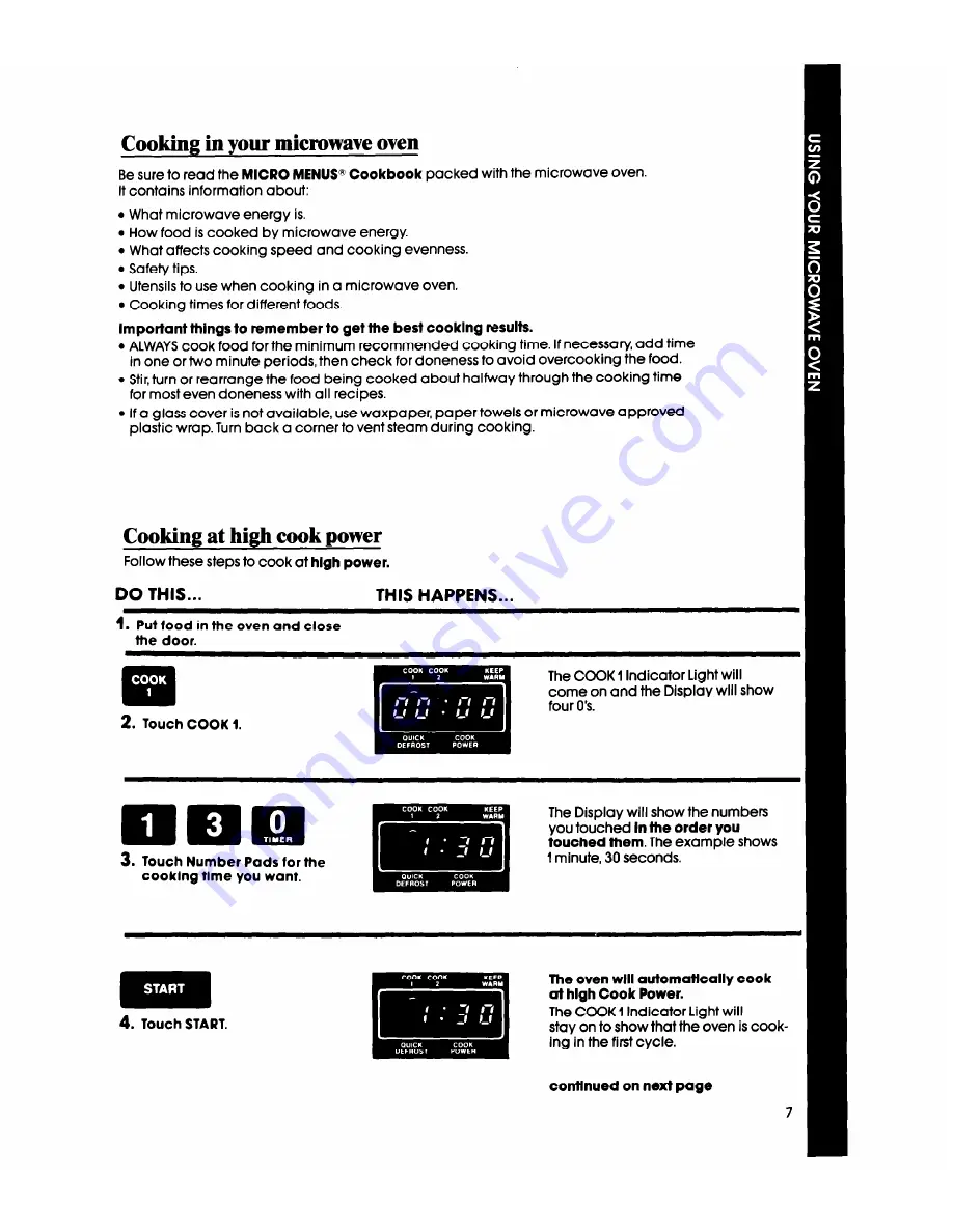 Whirlpool MW3500XS Скачать руководство пользователя страница 7