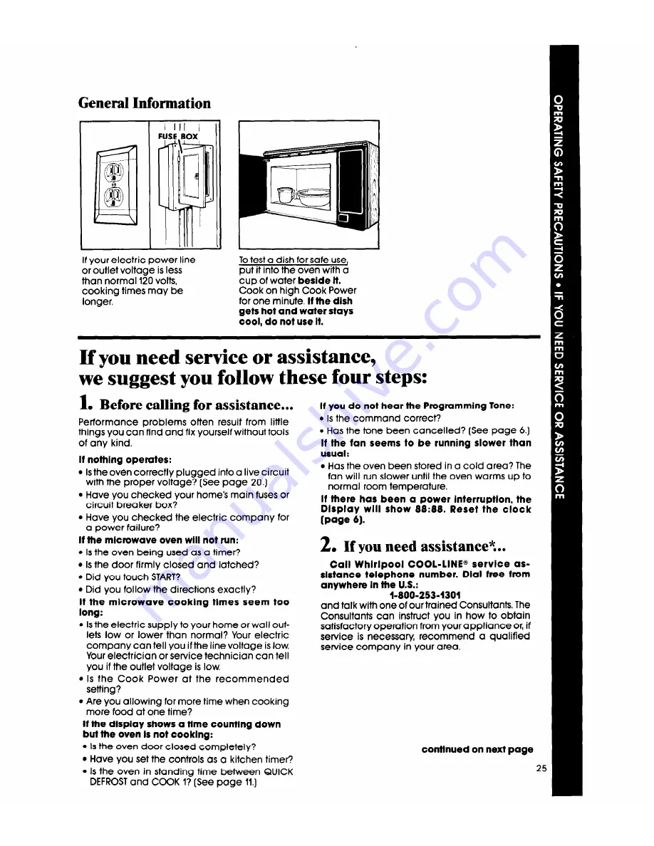 Whirlpool MW3500XS Скачать руководство пользователя страница 25