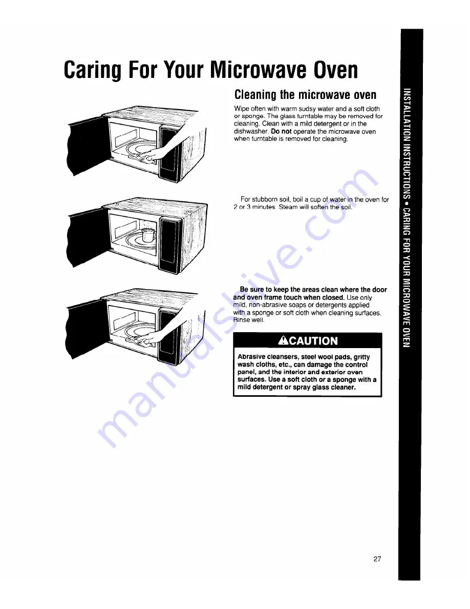 Whirlpool MW7400XW Use And Care Manual Download Page 27