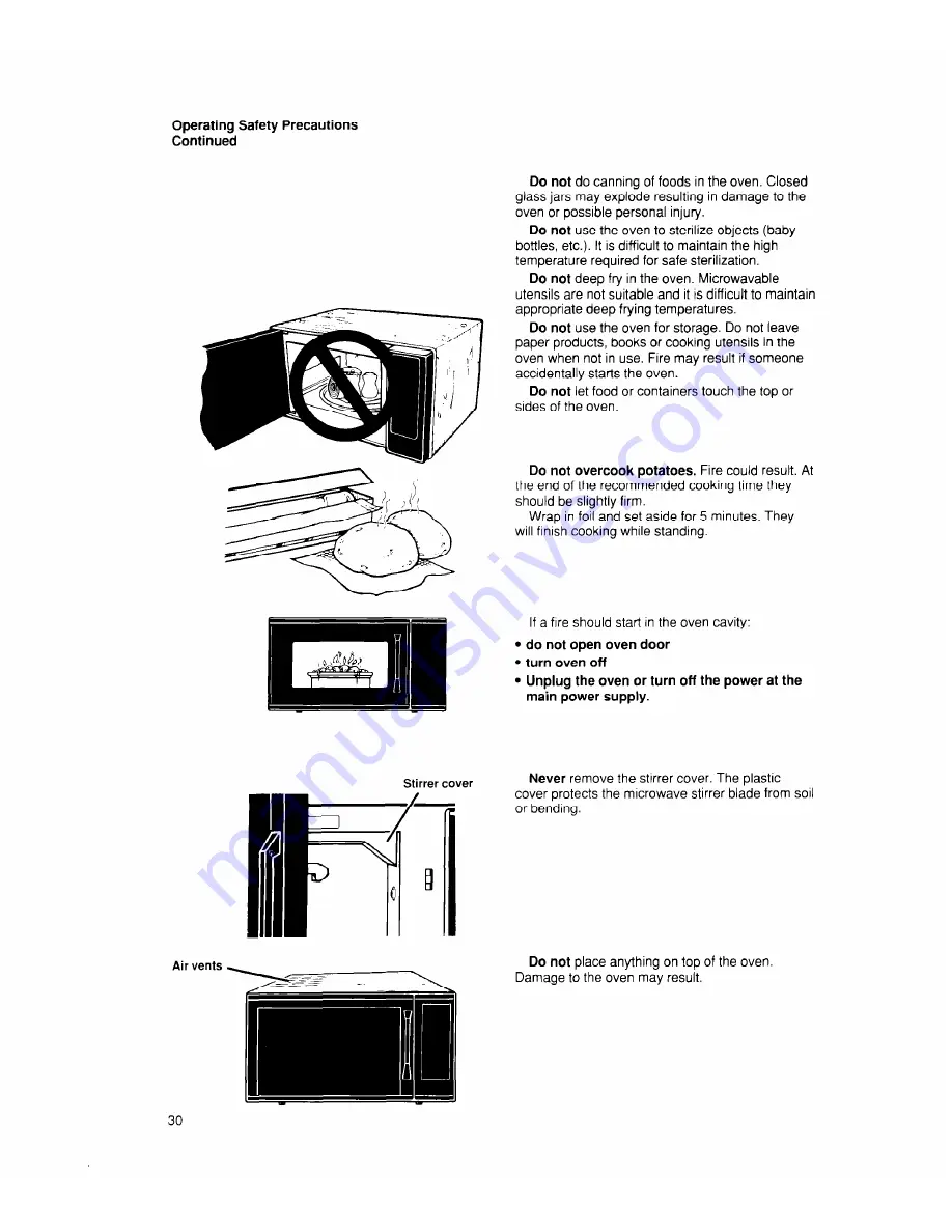 Whirlpool MW7400XW Use And Care Manual Download Page 30