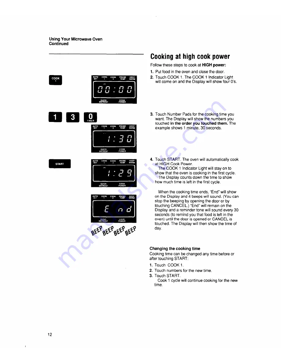 Whirlpool MW7500XW Скачать руководство пользователя страница 12