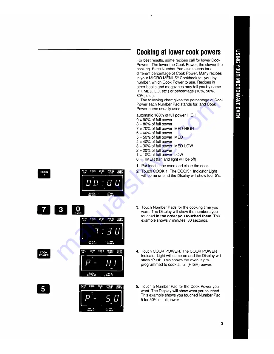 Whirlpool MW7500XW Скачать руководство пользователя страница 13