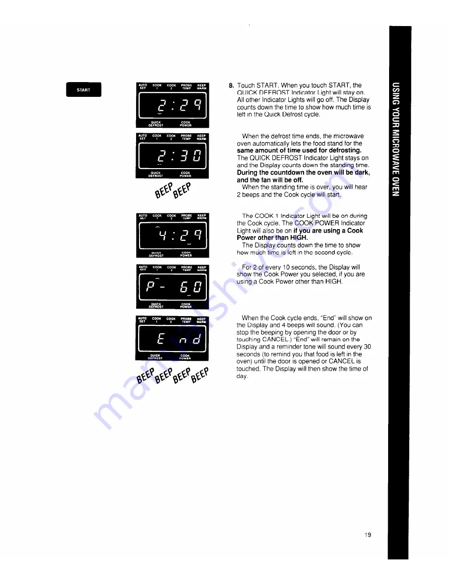 Whirlpool MW7500XW Скачать руководство пользователя страница 19