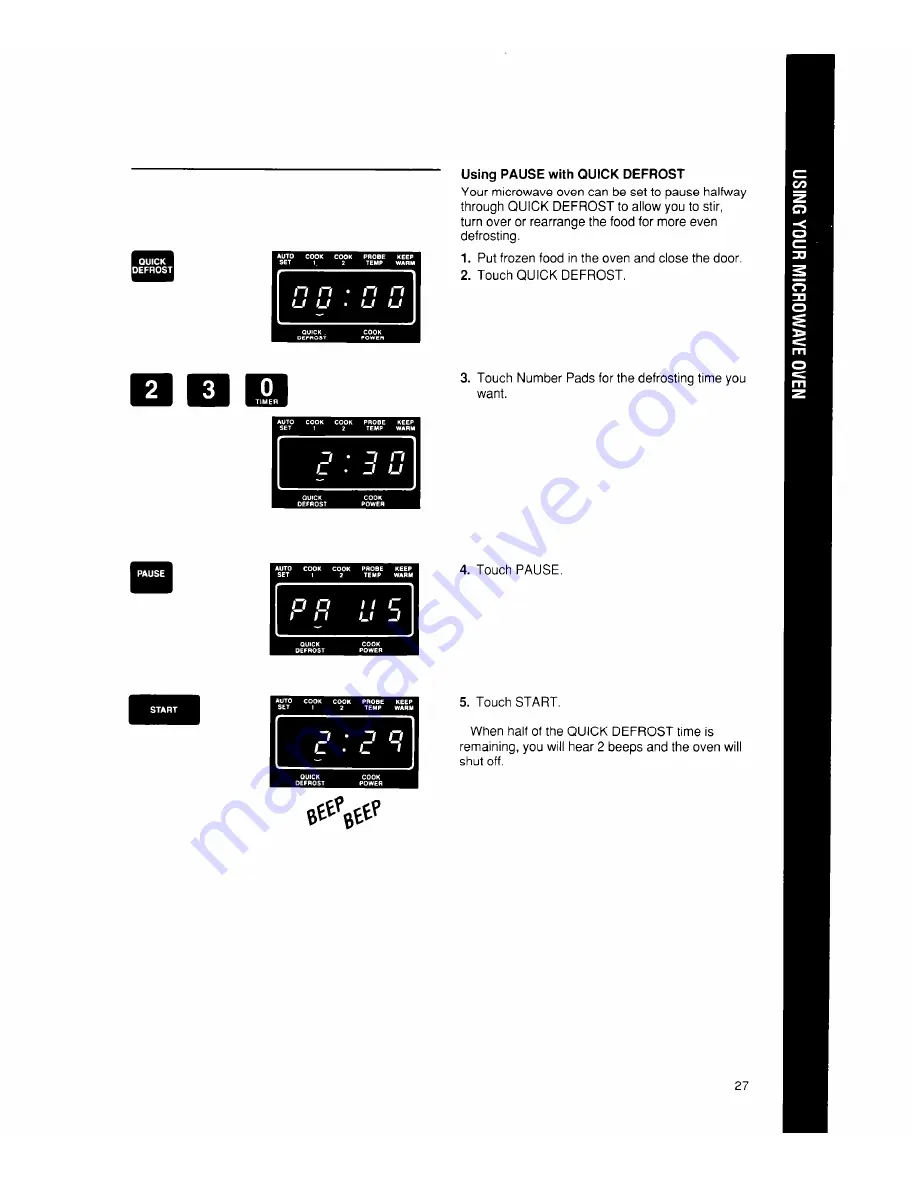 Whirlpool MW7500XW Скачать руководство пользователя страница 27