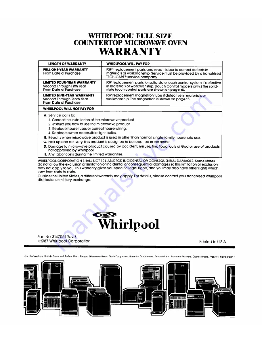 Whirlpool MW8500XS Скачать руководство пользователя страница 16