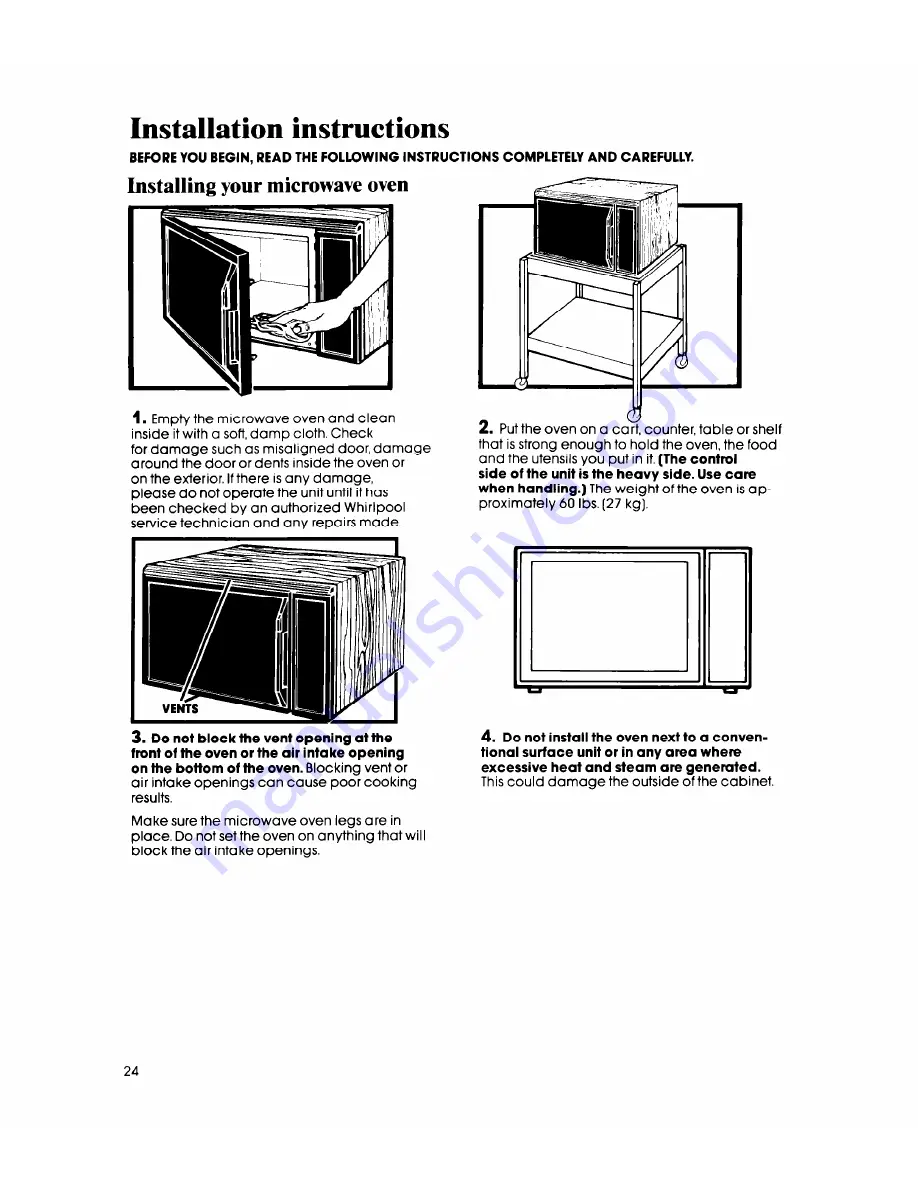 Whirlpool MW8650XS Скачать руководство пользователя страница 24