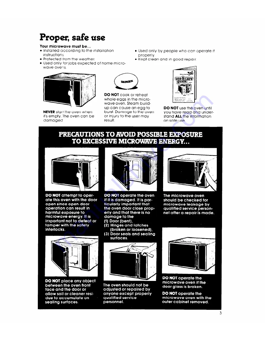 Whirlpool MW8700XL Use And Care Manual Download Page 3