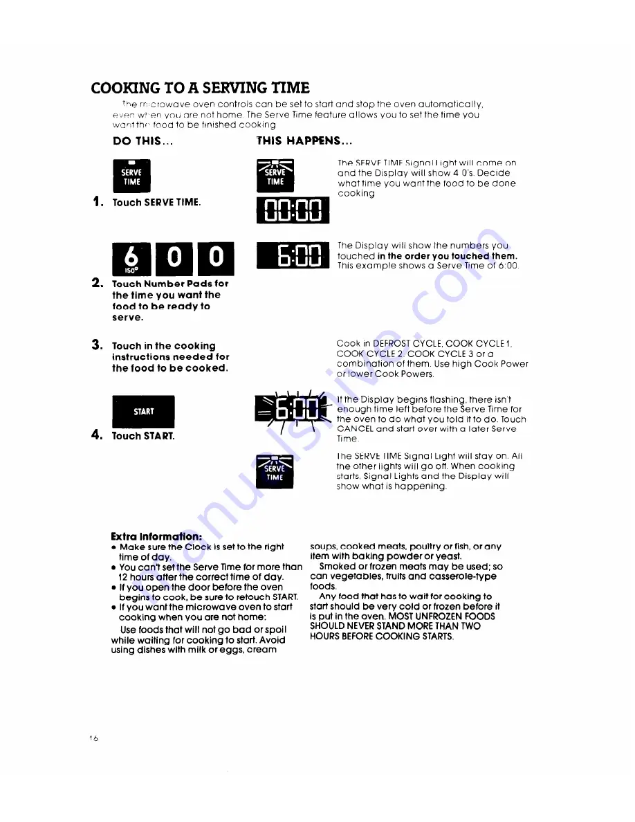 Whirlpool MW8700XL Use And Care Manual Download Page 16