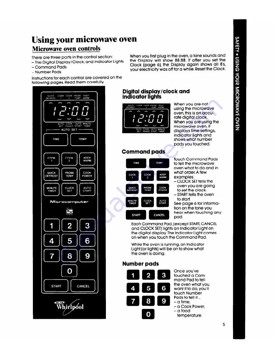 Whirlpool MW8700XS Скачать руководство пользователя страница 5