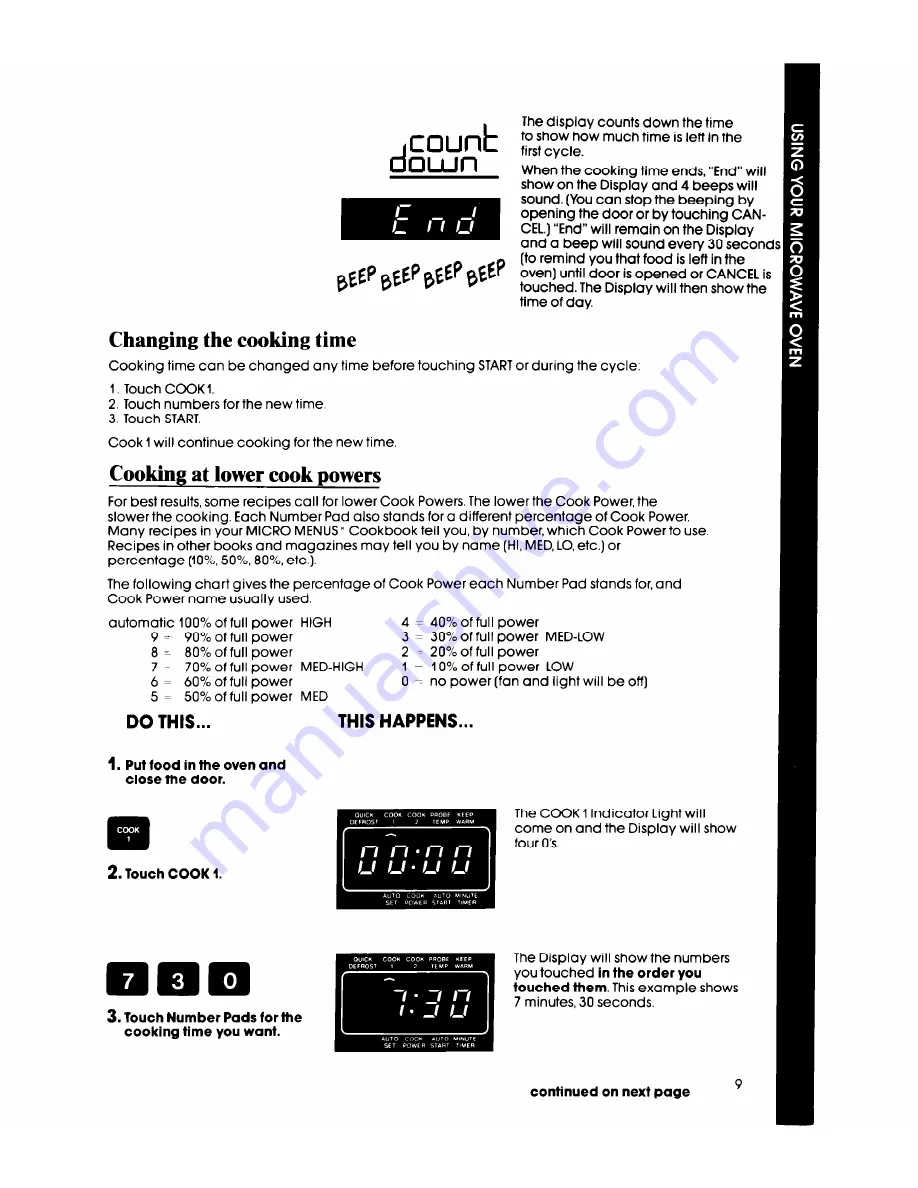 Whirlpool MW8700XS Use And Care Manual Download Page 9