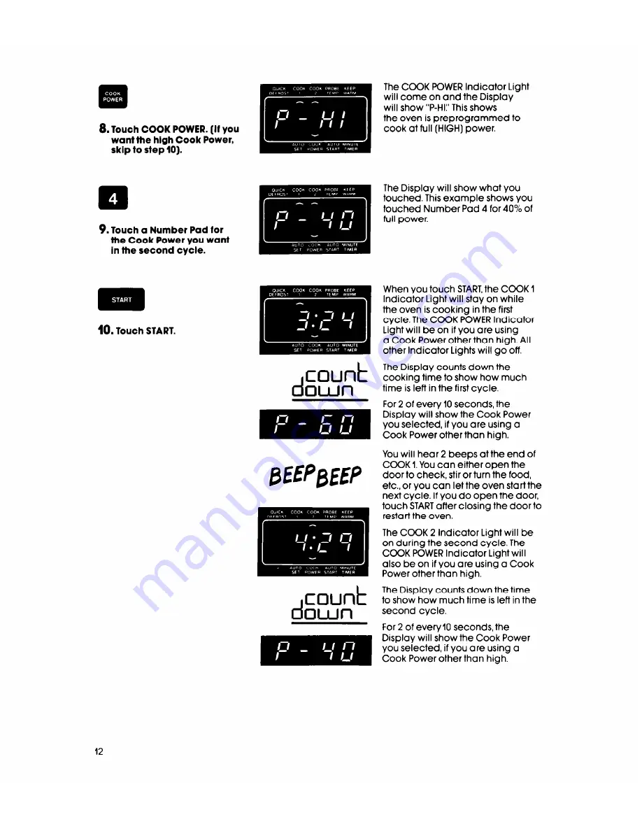 Whirlpool MW8700XS Use And Care Manual Download Page 12