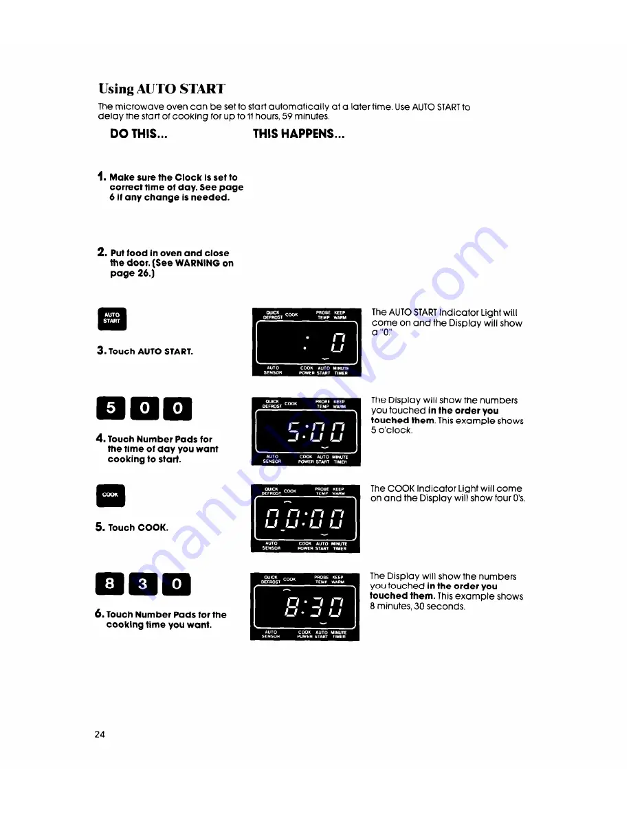 Whirlpool MW8900XS Use & Care Manual Download Page 24